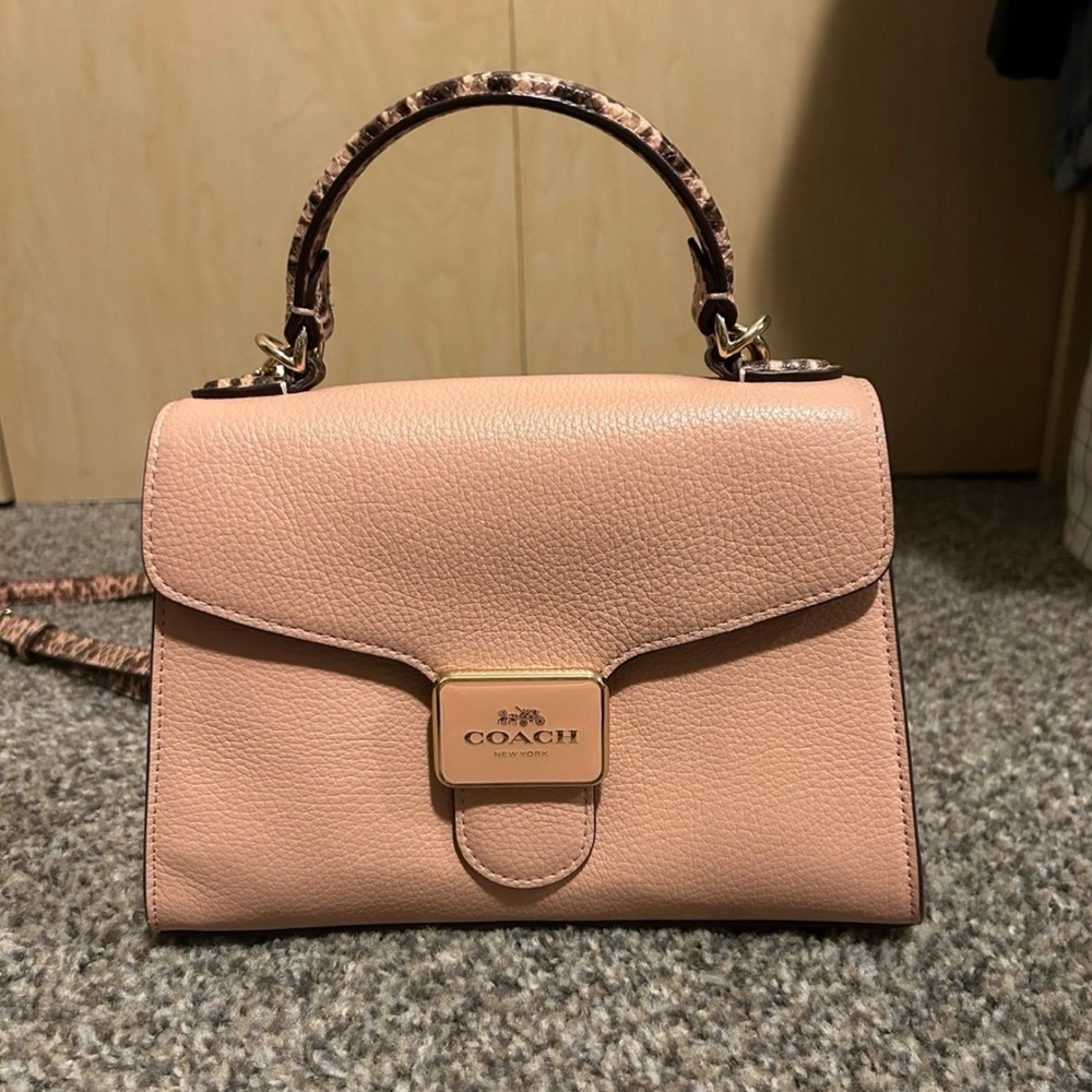 Coach Blush Pink Leather Satchel